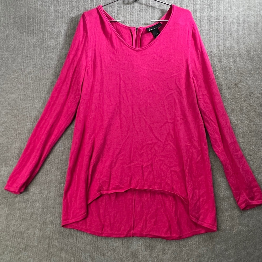 Lane Bryant Hi-Lo Tunic Top Plus Size 14/16 Pink Long Sleeve Casual‎